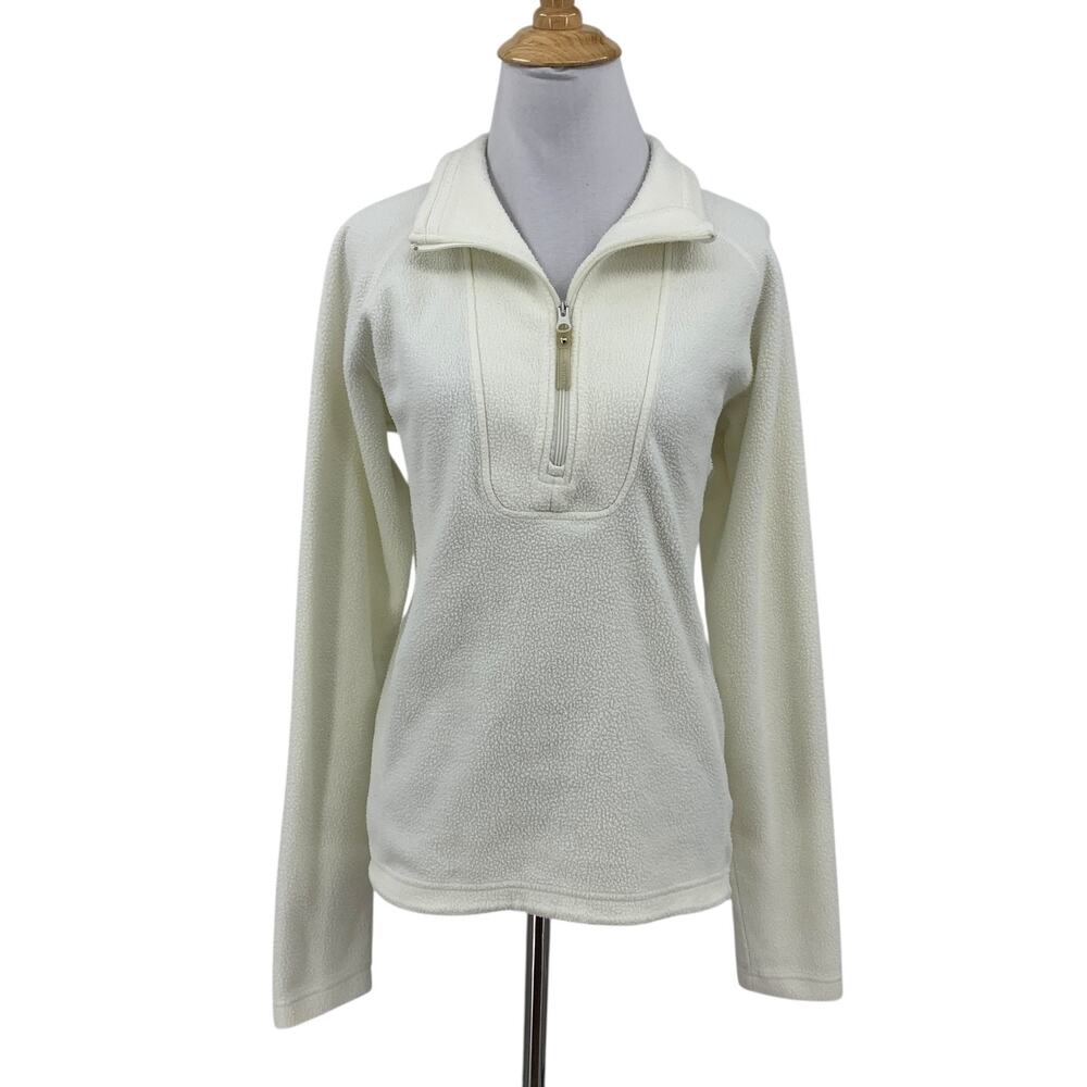 Sunice Sweater Womens M Medium Ivory Weather Fleece Long Sleeve Mock Pullover